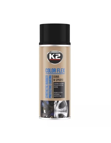 K2 Color flex guma fekete polysk 400 ml